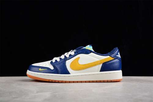 【300】[DM7866-997]-[AIR JORDAN 1 LOW WHITE/BLUE/YELLOW]-[WOMAN:36-39]-[MAN:40-46]