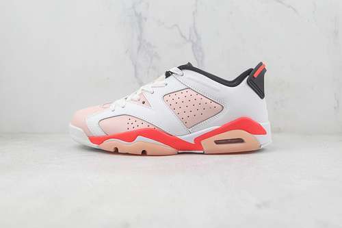 【380】[768878-102]-[AIR JORDAN 6 RETRO LOW GS ATMOSPHERE WHITE/ATMOSPHERE/INFRARED 23]