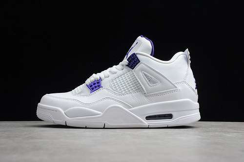 【480】[CT8527-115]-[AIR JORDAN 4 RETRO WHITE/METALLIC SILVER-COURT PURPLE]-[MAN:40-46]
