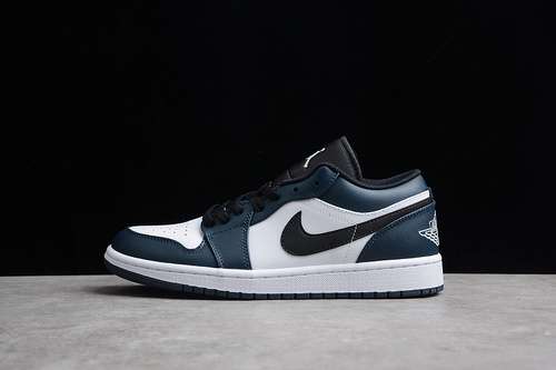 【300】[553558-411]-[GZ AIR JORDAN 1 LOW WHITE/DARK TEAL/BLACK]-[WOMAN:36-39]-[MAN:40-47]