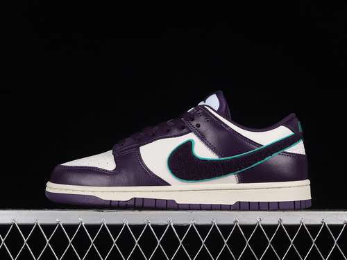 【300】[DQ7683-100]-[DUNK LOW CHENILLE SWOOSH SAIL/NEPTUNE GREEN/GRAND PURPLE/ PURPLE]-[UNISEX:36-45]