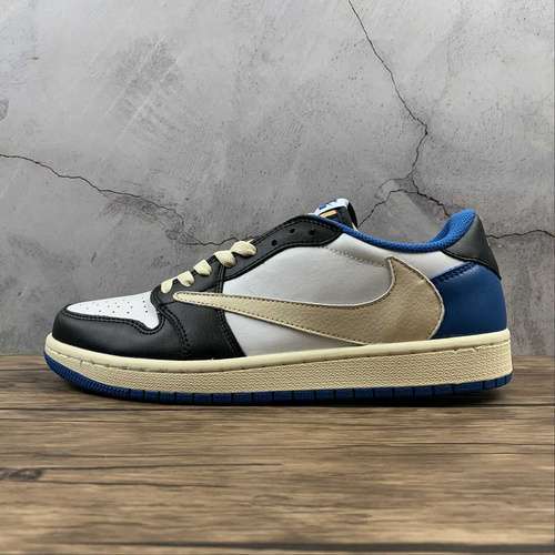 【320】[DM7866-140]-[FRAGMENT DESIGN X TRAVIS SCOTT X AIR JORDAN 1 RETRO LOW WHITE/BLUE/BLACK]