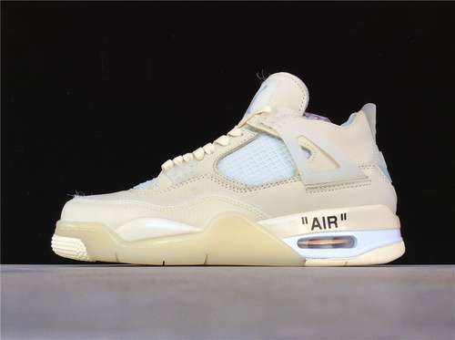 【580】[CV9388-100]-[OW X AIR JORDAN 4 SP SAIL/MUSLIN-WHITE-BLACK]-[MAN:40-46]
