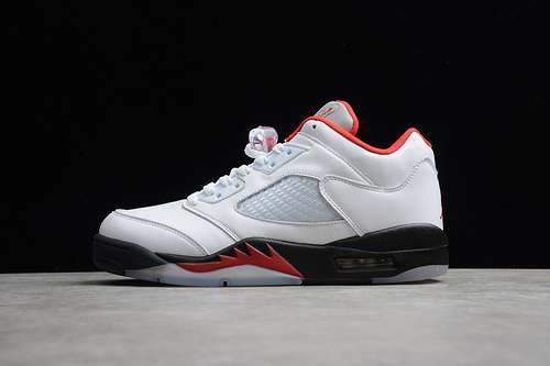 【400】[CU4523-100]-[GZ AIR JORDAN 5 LOW GOLF WHITE/BLACK-METALLIC SILVER-FIRE RED]-[MAN:40-45]