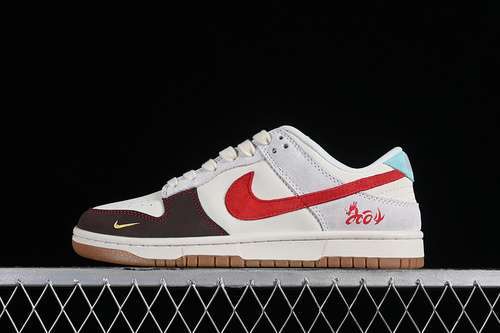 【360】[XB3803-710]-[SB DUNK LOW WHITE/GREY/RED/BROWN]-[WOMAN:36-39]-[MAN:40-45]