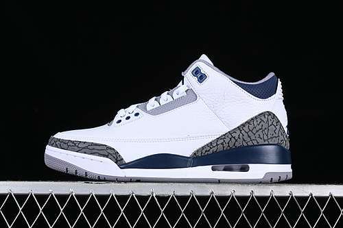 【530】[CT8532-140]-[AIR JORDAN 3 RETRO MIDNIGHT NAVY WHITE/BLACK/GREY/BLUE]-[MAN:40-47.5]