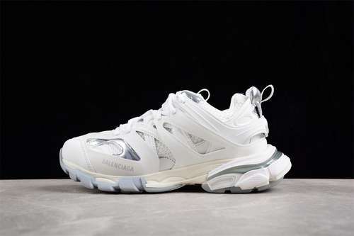 【560】[W2FSC9081]-[BA*LEN*CIAGA TRACK SNEAKER TESS S GOMMA RES BI ALV TIS EFF NUBUK TIS 3 0E WHITE]