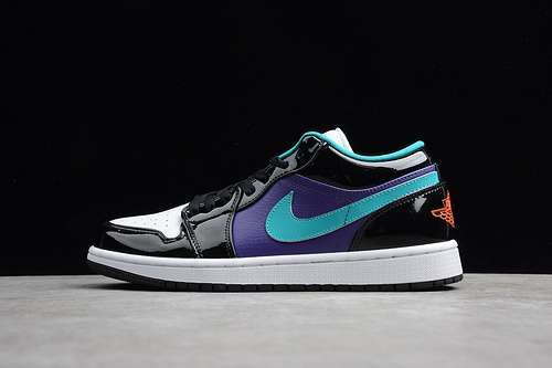 【300】[553560-035]-[AIR JORDAN 1 LOW BLACK/WHITE-COURT PURPLE-TURBO GREEN]-[UNISEX:36-47.5]