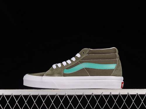【250】[VN0A3WM3VY0]-[SK8 MID REISSUE DEEP LICHEN GREEN/WHITE]-[WOMAN:35-39]-[MAN:40-44]