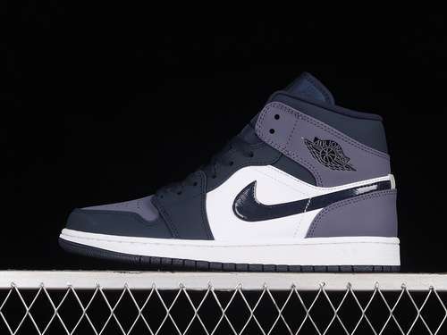 【340】[554724-445]-[AIR JORDAN 1 MID OBSIDIAN/SANDED PURPLE-WHITE]-[WOMAN:35.5-39]-[MAN:40-46]