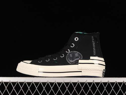 【260】[A02407C]-[CHUCK TAYLOR ALL-STAR 70S HIGH HACKED HEEL HIGH TEAR AWAY BLACK/IRON GREY/BLUE]