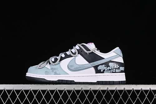 【330】[FB9109-401]-[DUNK LOW SB RETR WHITE/BLACK/BLUE/PINK]-[WOMAN:35.5-39]-[MAN:40-46]