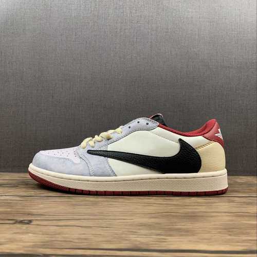 【300】[CM7866-125]-[TRAVIS SCOTT X AIR JORDAN 1 LOW WHITE/BLACK/RED]-[WOMAN:36-39]-[MAN:40-45]