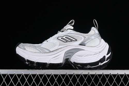【450】[W2MV29110]-[BA*LEN*CIAGA TRACK SNEAKER WHITE/GREY/BLACK/SILVER]-[WOMAN:35-39]-[MAN:40-46]