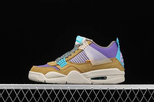 【620】[DJ5718-300]-[UNION LA X AIR JORDAN 4 RETRO DESERT MOSS/TURQUOISE BLUE/DARK IRIS]-[MAN:40-47.5]