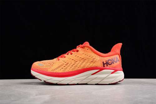 【250】[1119393]-[HOKA ONE ONE CLIFTON 8 NON SLIP SHOES YELLOW/ORANGE]-[WOMAN:36-39]-[MAN:40-45]