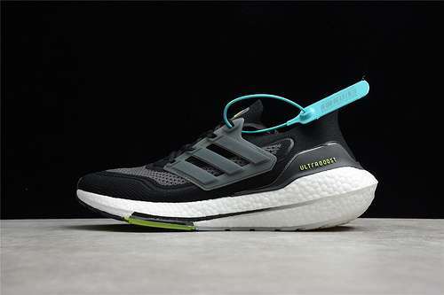 【320】[FY0374]-[ULTRABOOST 21 SHOES CORE BLACK/SILVER METALLIC/SOLAR YELLOW]-[UNSIEX:36-45]