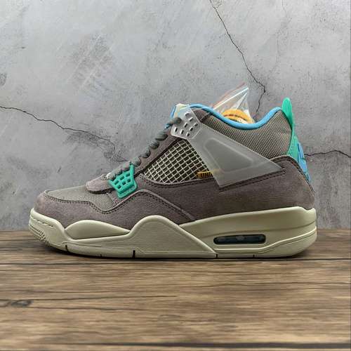 【550】[DJ5718-242]-[UNION LA X AIR JORDAN 4 RETRO TAUPE HAZE/BLUE FURY/KHAKI/ROMA GREEN]-[MAN:40-46]