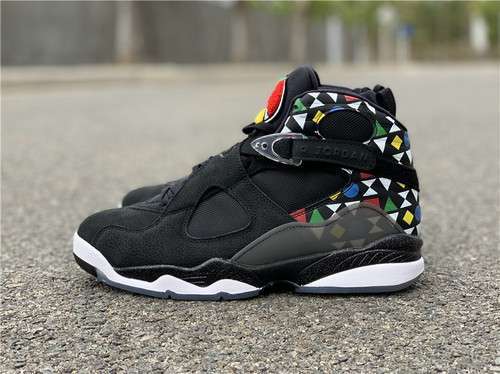 【500】[CJ9218-001]-[AIR JORDAN 8 RETRO QUAI54 BLACK/WHITE-MULTI-COLOR]-[MAN:40-47.5]