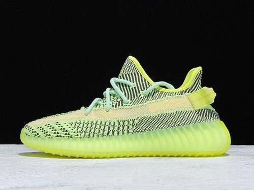【650】[FW5191]-[H12 YEEZY BOOST 350 V2 FLUORESCENT GREEN YEEZREEL REFLEC]-[UNISEX:36-48]