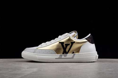 【420】[L*V TRAINER 21SS SNEAKERS WHITE/LIGHT GREY/GOLD]-[WOMAN:35-39]-[MAN:40-45]