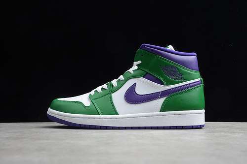 【360】[554724-300]-[AIR JORDAN 1 MID INCREDIBLE HULK ALOE VERDE/COURT PURPLE-WHITE]-[MAN:40-46]