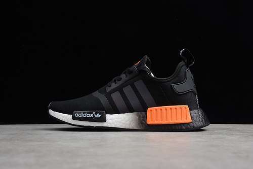 【300】[FW0185]-[NMD_R1 SHOES CORE BLACK/SOLAR ORANGE-CLOUD WHITE]-[UNISEX:36-45]
