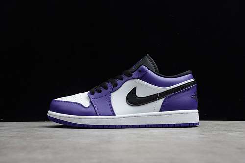 【340】[553558-500]-[CJ AIR JORDAN 1 LOW COURT PURPLE WHITE/COURT PURPLE/BLACK]-[MAN:40-46]
