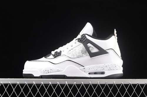 【340】[DC4101-100]-[AIR JORDAN 4 RETRO GS DIY WHITE/BLACK/VOLT]-[WOMAN:36-39]-[MAN:40-46]