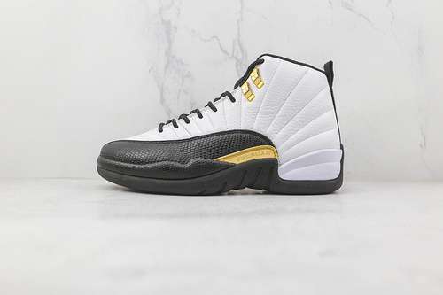 【500】[CT8013-170]-[AIR JORDAN 12 RETRO ROYALTY WHITE/BLACK/METALLIC GOLD]-[MAN:40-47.5]