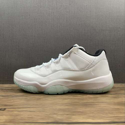 【360】[528896-117]-[AIR JORDAN 11 RETRO LOW GS WHITE/WHITE/BLACK/LEGEND BLUE]-[UNSIEX:36-47.5]