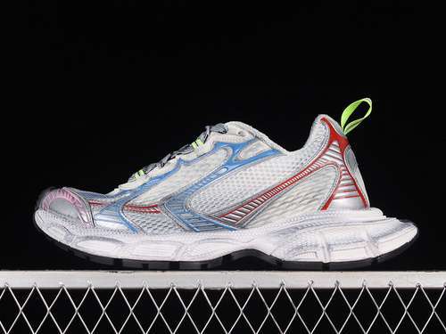 【550】[W3XL59645]-[BA*LEN*CIAGA PHANTOM SNEAKERS LIGHT GREY/SILVER/BLUE-RED]-[UNISEX:35-46]