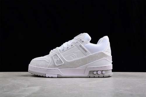 【360】[L*V 2022 TRAINER SNEAKERS WHITE/WHITE/LIGHT GREY]-[WOMAN:36-39]-[MAN:40-46]