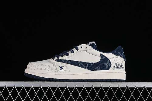 【360】[SJ2068-004]-[TRAVIS SCOTT X FRAGMENT DESIGN X JORDAN AIR JORDAN 1 LOW OG SP WHITE/GREY/BLUE]