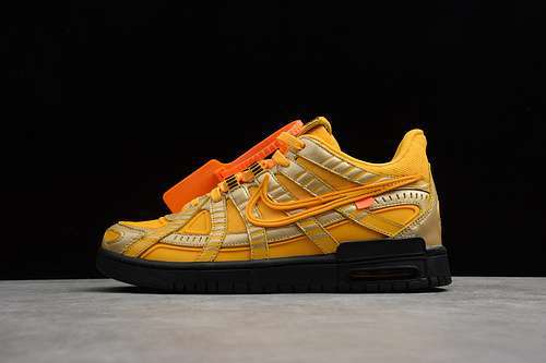 【580】[CU6015-700]-[OW X AIR RUBBER DUNK UNIVERSITY GOLD/BLACK]-[WOMAN:36-39]-[MAN:40-47]
