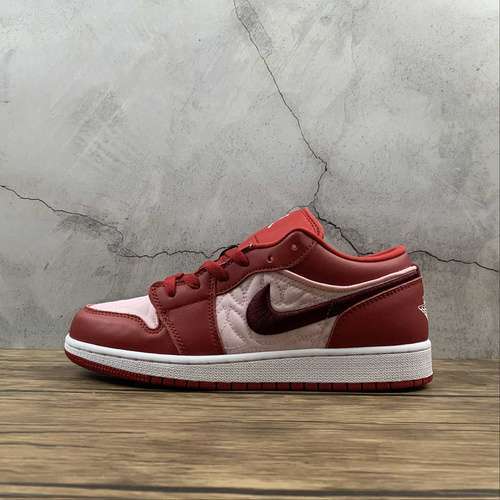 【290】[DB3621-600]-[AIR JORDAN 1 LOW GS PINK QUILT GYM RED/PINK FOAM/DARK BEETROOT]-[WOMAN:36-40]