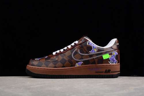 【630】[6A8PYL-001]-[L*V X AIR FORCE 1 LOW 07 DARK BROWN/BROWN/WHITE]-[WOMAN:35.5-39]-[MAN:40-47.5]