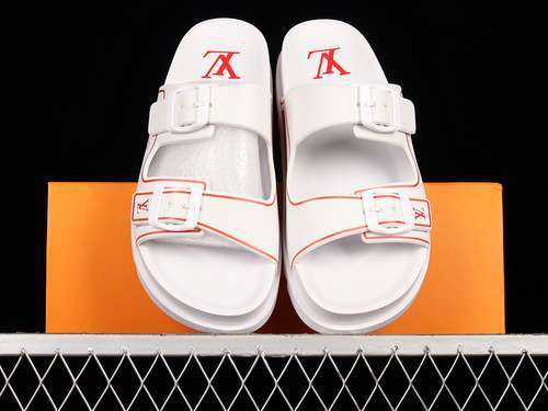 【380】[L*V TREND CLASSIC SLIPPERS WHITE/WHITE/RED]-[WOMAN:35-39]-[MAN:40-45]