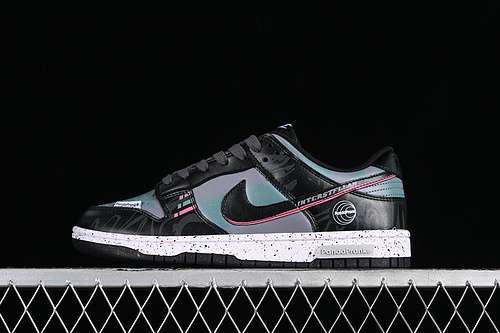 【380】[DV0831-002]-[DUNK LOW SB BLACK/WHITE/PURPLE/GREEN]-[WOMAN:35.5-39]-[MAN:40-46]