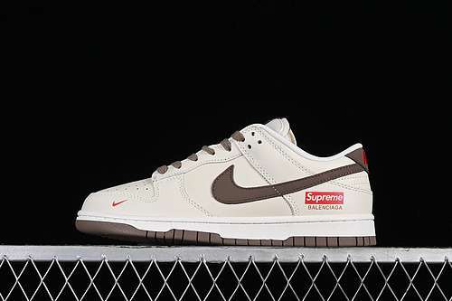 【280】[XD1688-001]-[SUPREME X DUNK LOW SB WHITE/BROWN]-[WOMAN:36-39]-[MAN:40-46]