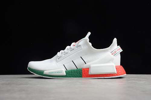 【280】[FY1160]-[NMD R1 V2 SHOES CLOUD WHITE/GREEN/ORANGE]-[WOMAN:36-39]-[MAN:40-44]
