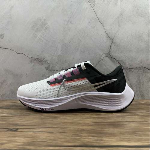 【280】[CW7358-101]-[AIR ZOOM PEGASUS 38 WHITE/BLACK/FLASH CRIMSON/METALLIC SILVER]-[WOMAN:36-40]