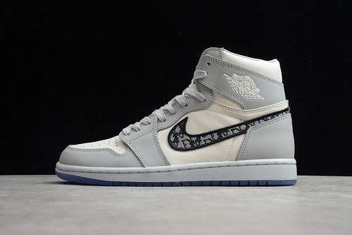 【520】[CN8607-002]-[DI*OR X AIR JORDAN 1 HIGH OG WOLF GREY/SAIL-PHOTON DUST-WHITE]