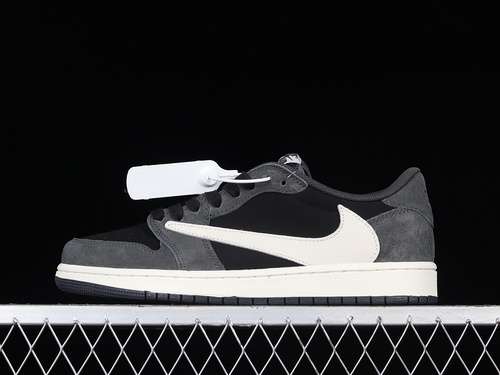 【360】[DM7866-001]-[TRAVIS SCOTT AIR JORDAN 1 LOW OG BLACK/PHANTOM/WHITE]-[WOMAN:36-39]-[MAN:40-47.5]