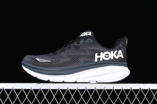 【260】[1132210 BWHT]-[HOKA CLIFTON 9 WIDE WHITE/BLACK]-[WOMAN:36-39]-[MAN:40-45]