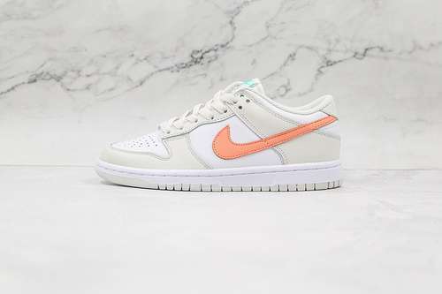 【300】[CW1590-101]-[SB DUNK LOW GS MISMATCH SWOOSH TROPICAL WHITE/BONE/PEACH/AQUA]-[WOMAN:35-39]