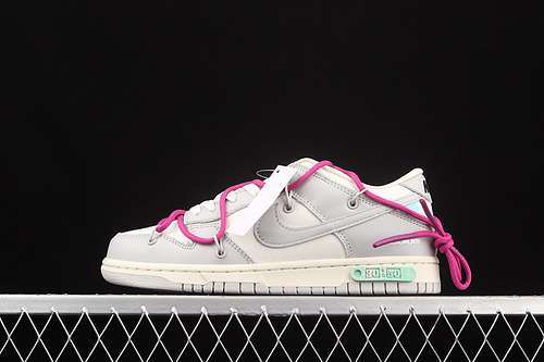 【400】[DM1602-114]-[OW X SB DUNK LOW THE 50 WHITE/LIGHT GREY/BLUE]-[WOMAN:36-39]-[MAN:40-45]