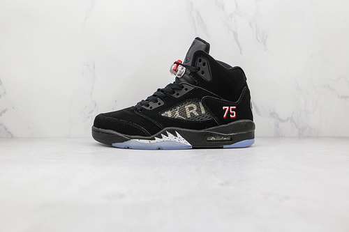 【380】[AV9175-001]-[PARIS SAINT-GERMAIN X AIR JORDAN 5 RETRO BLACK/BLACK-RED]-[UNISEX:36-46]