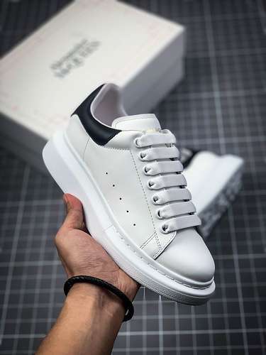 【550】[ALE*XANDER MCQUEEN SOLE SNEAKERS WHITE/WHITE/BLACK]-[WOMAN:35-39]-[MAN:40-44]
