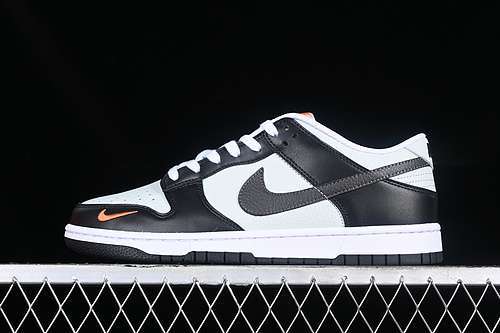【280】[FN7808-001]-[DUNK LOW MINI SWOOSH BLACK/WHITE/TOTAL ORANGE]-[WOMAN:36-39]-[MAN:40-46]